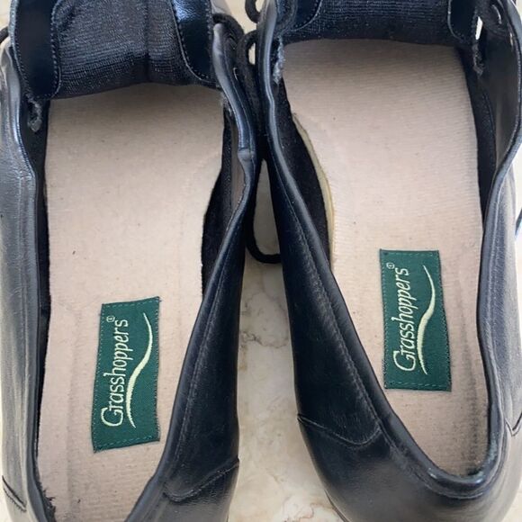 Grasshoppers Black Leather Lace Up Oxfords Shoes - Picture 10 of 11